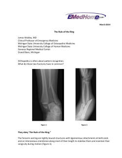 The Rule of the Ring James Webley, MD Clinical Professor of