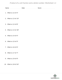 Product of a unit fraction and a whole number