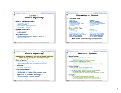 Engineering vs. Science - Department of Computer Science