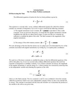 8. Introducing Time into the Problem