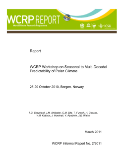 see full report - World Climate Research Programme