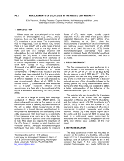 P2.3 MEASUREMENTS OF CO2 FLUXES IN THE MEXICO CITY