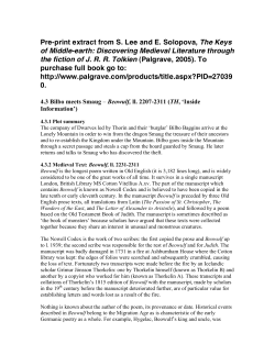 Bilbo meets Smaug &ndash; Beowulf, ll. 2207-2311