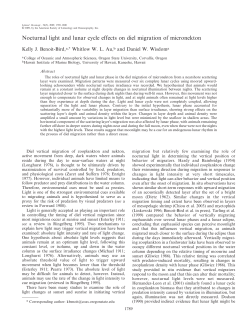 Nocturnal light and lunar cycle effects on diel migration of micronekton