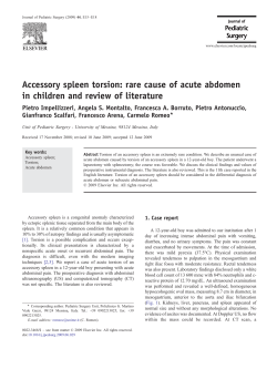 Accessory spleen torsion: rare cause of acute abdomen in children
