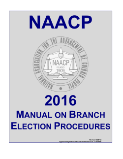 Branch Election Procedure