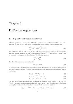 Diffusion equations