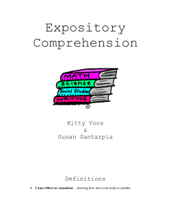 reading expository comprehension