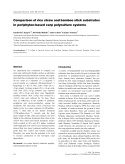 Comparison of rice straw and bamboo stick substrates in periphyton
