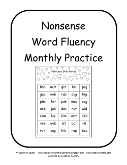 Nonsense Word Fluency Monthly Practice