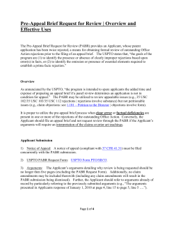 Pre-Appeal Brief Request for Review | Overview and