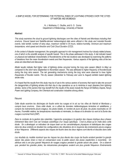 Title: A simple model for determining the potential risks of Lightning