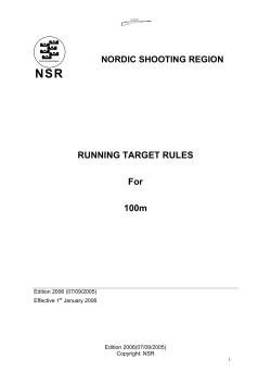 RUNNING TARGET RULES For 100m