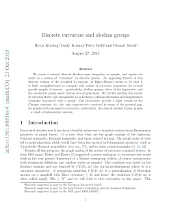 Discrete curvature and abelian groups