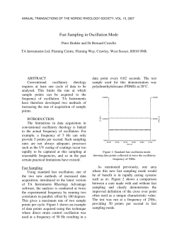 Fast Sampling in Oscillation Mode