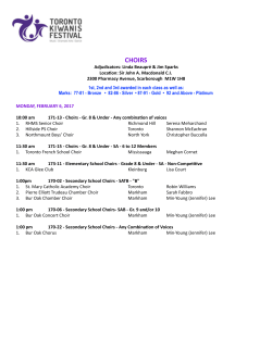 choirs - Toronto Kiwanis Music Festival
