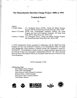 The Massachusetts Shoreline Change Project: 1800s to 1994
