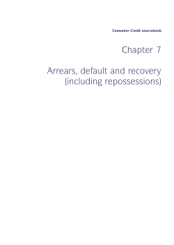 Chapter 7 Arrears, default and recovery (including