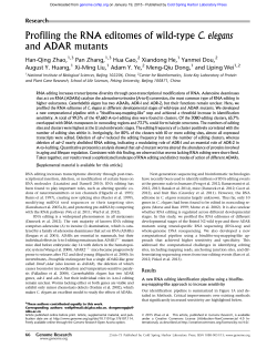 Profiling the RNA editomes of wild