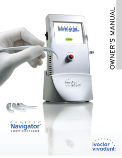 Navigator Owners Manual - Great Lakes Orthodontics