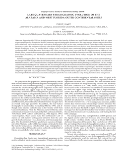 Late Quaternary Stratigraphic Evolution of the Alabama and West