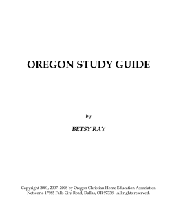 Oregon Study Guide