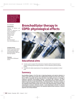 Bronchodilator therapy in COPD: physiological effects