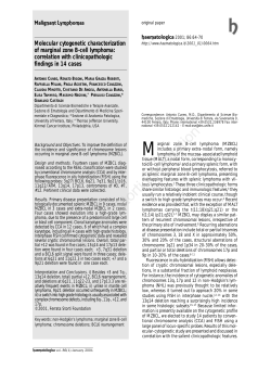 Molecular cytogenetic characterization of marginal zone B