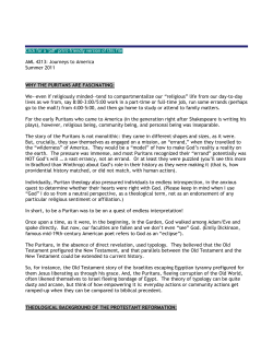 AML 4213: Journeys to America Summer 2011 WHY THE