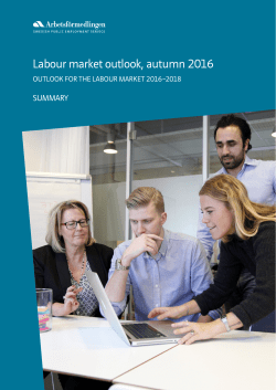 Labour market outlook, autumn 2016