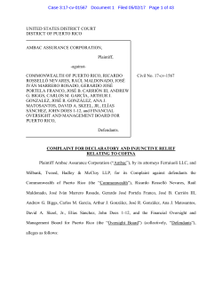 UNITED STATES DISTRICT COURT DISTRICT OF PUERTO RICO
