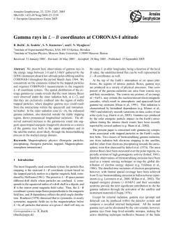 Gamma rays in L&minus;B coordinates at CORONAS
