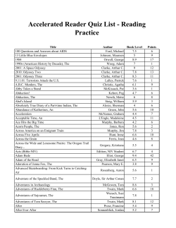 Accelerated Reader Quiz List