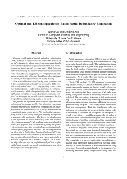 Optimal and efficient speculation-based partial redundancy elimination