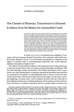 The Channel of Monetary Transmission to Demand
