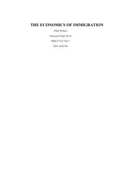 the economics of immigration