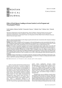 Effect of Oral Glucose Loading on Serum Gastrin Level in Pregnant