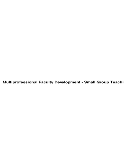 Multiprofessional Faculty Development