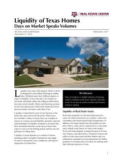 Liquidity of Texas Homes: Days on Market Speaks Volumes