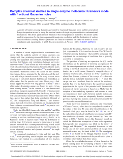Complex chemical kinetics in single enzyme molecules: Kramers`s