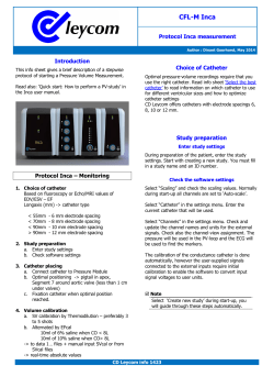 Measurement protocol for using Inca