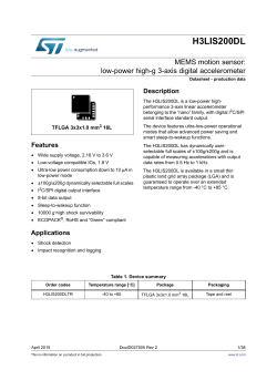 H3LIS200DL Datasheet