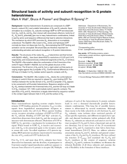 Structural basis of activity and subunit recognition in G protein