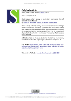 Multi-wave cohort study of sedentary work and risk of ischemic heart