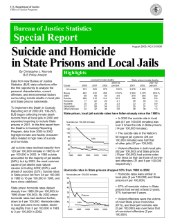 Suicide and Homicide in State Prisons and Local