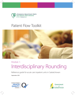 Interdisciplinary Rounding - Saskatchewan Health Quality Council