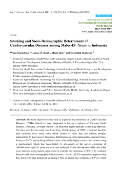Smoking and Socio-Demographic Determinant of Cardiovascular
