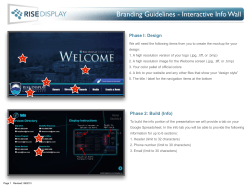 Branding Guidelines - Interactive Info Wall
