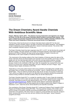 The Dream Chemistry Award Awaits Chemists With Ambitious