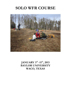solo wfr course - Baylor University